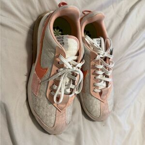 Nike Women's Pink and Orange Sneakers Run Club
